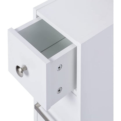 Mobiletto portaoggetti sottile per bagno Spirich Home, porta carta igienica indipendente, mobiletto portaoggetti con cassetto estraibile per bagno