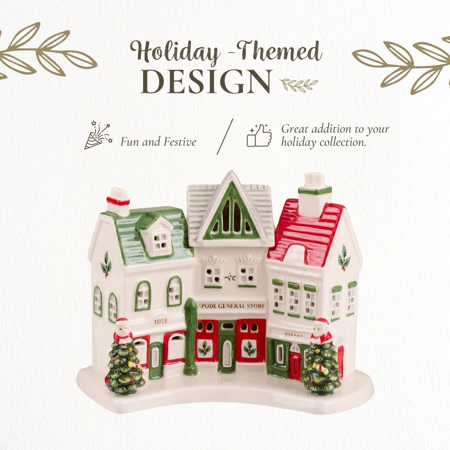 Albero di Natale Spode Village Shoppes - 7,9 L x 3 W x 5 H