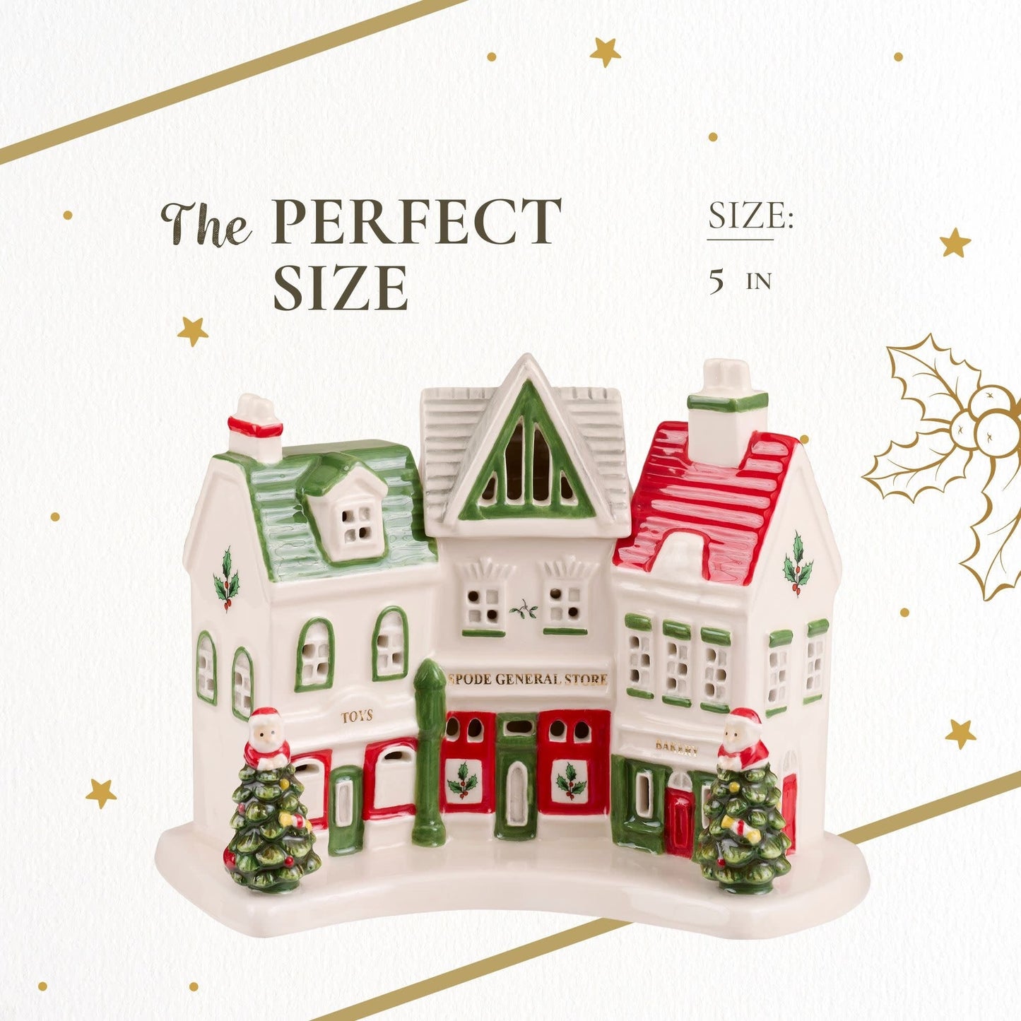 Albero di Natale Spode Village Shoppes - 7,9 L x 3 W x 5 H