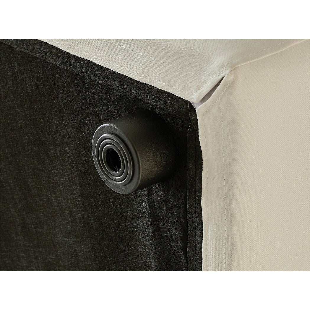 Divano componibile rettangolare in tessuto di lino con braccioli quadrati, combinazione divano bianco perla