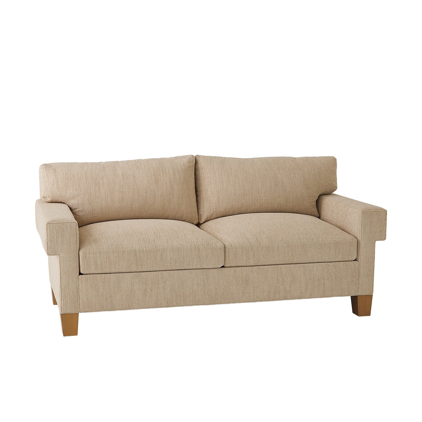 Divano con braccioli quadrati