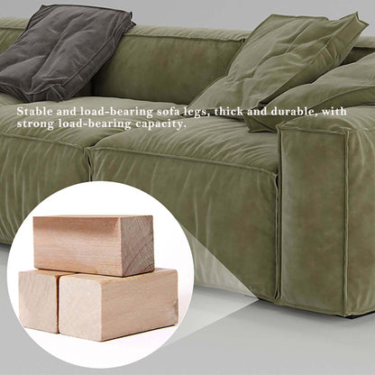 Divano quadrato 110'' Masha Velvet a quattro posti per divano letto da soggiorno