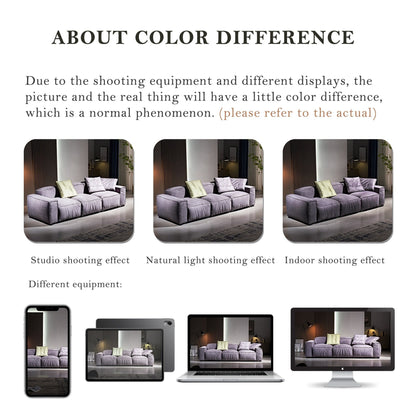 Divano quadrato 110'' Masha Velvet a quattro posti per divano letto da soggiorno