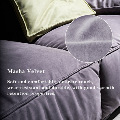 Divano quadrato 110'' Masha Velvet a quattro posti per divano letto da soggiorno