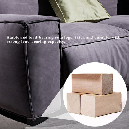 Divano quadrato 110'' Masha Velvet a quattro posti per divano letto da soggiorno