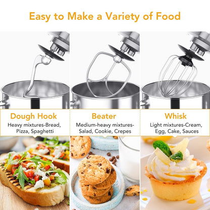 Impastatrice planetaria - Capacità 7,5 QT, 10 impostazioni di velocità, motore da 660 W