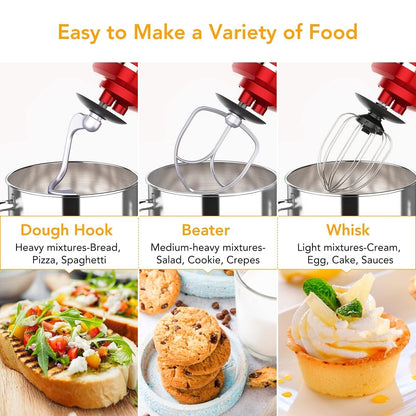 Impastatrice planetaria - Capacità 7,5 QT, 10 impostazioni di velocità, motore da 660 W