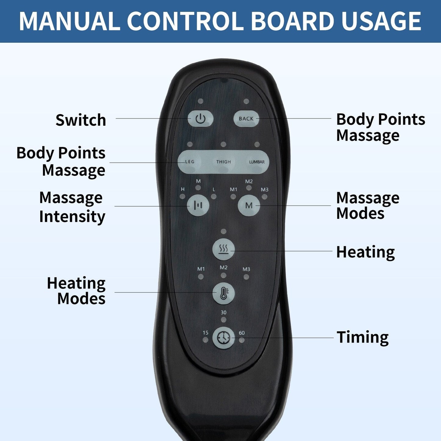 Poltrona reclinabile elettrica standard con massaggio completo del corpo e USB