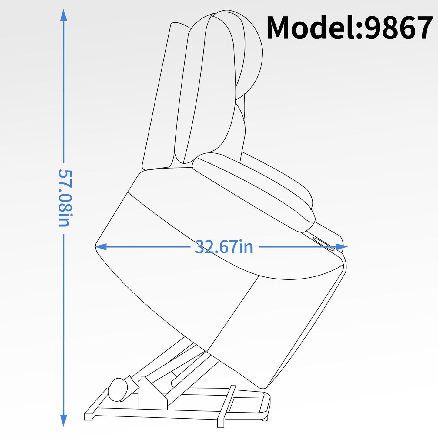Poltrona reclinabile elettrica standard con massaggio completo del corpo e USB