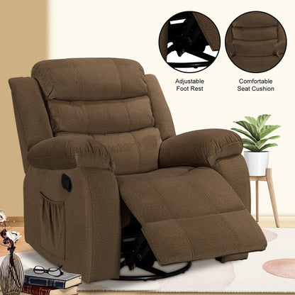 Poltrona reclinabile standard con funzione di oscillazione e rotazione per il soggiorno