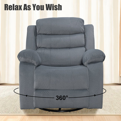 Poltrona reclinabile standard con funzione di oscillazione e rotazione per il soggiorno