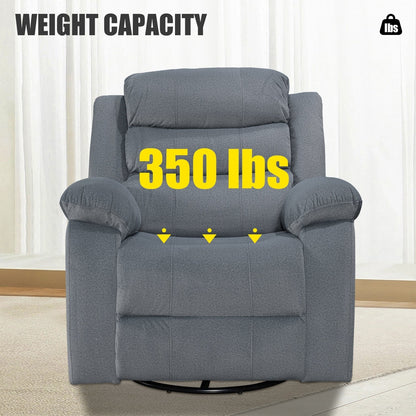 Poltrona reclinabile standard con funzione di oscillazione e rotazione per il soggiorno