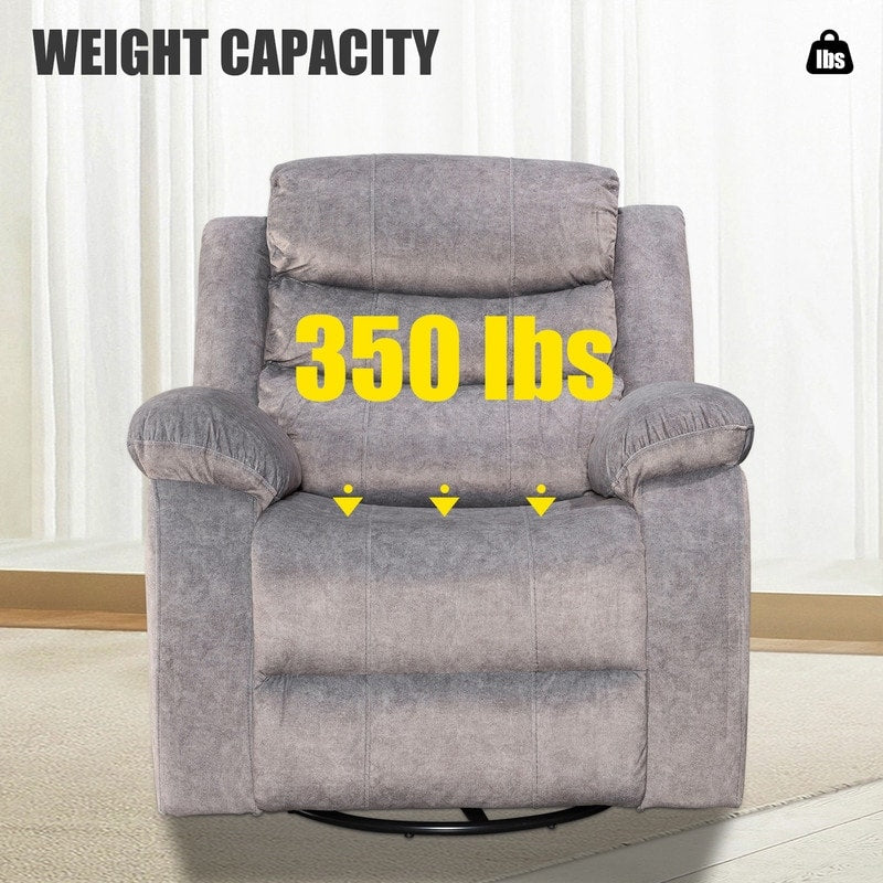 Poltrona reclinabile standard con funzione di oscillazione e rotazione per il soggiorno