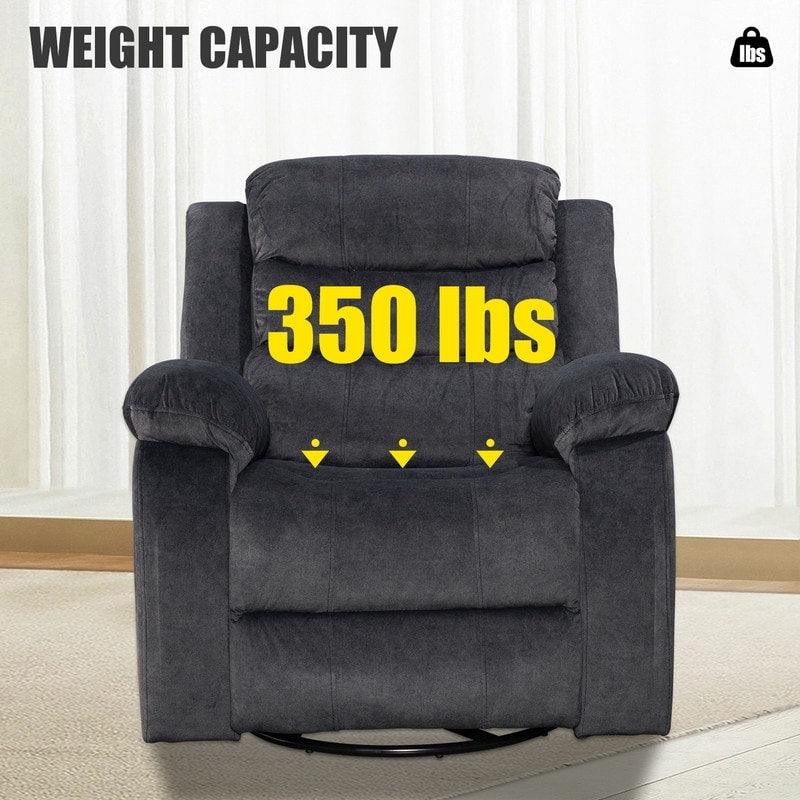 Poltrona reclinabile standard con funzione di oscillazione e rotazione per il soggiorno