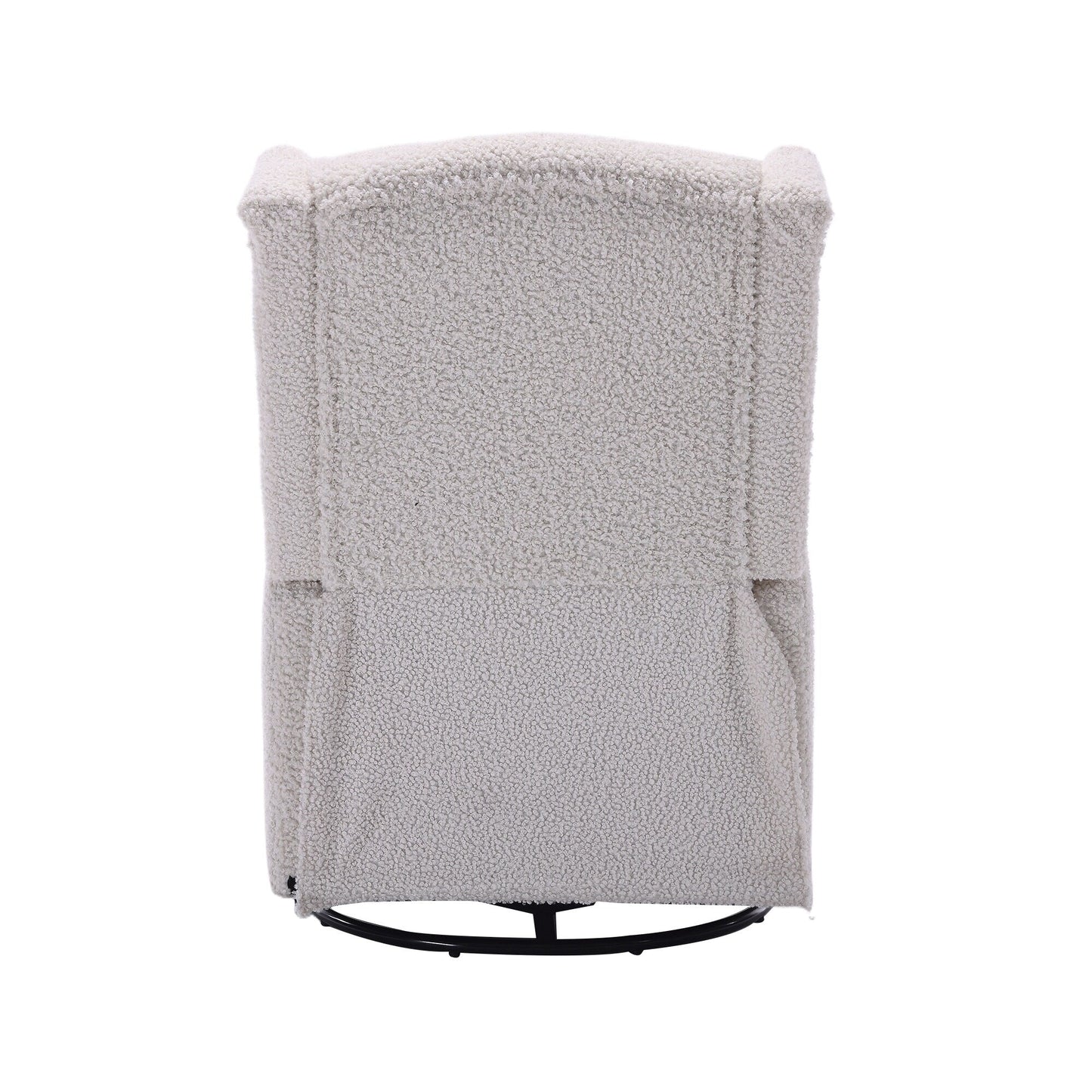 Poltrona reclinabile girevole senza braccioli in tessuto di dimensioni standard con rotazione a 360°, funzione di reclinazione e base scorrevole