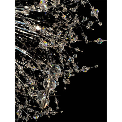 Lampadario Starburst da 47 pollici di larghezza, lampadario in cristallo