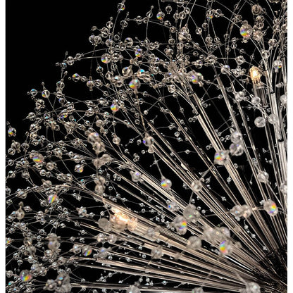 Lampadario Starburst da 47 pollici di larghezza, lampadario in cristallo