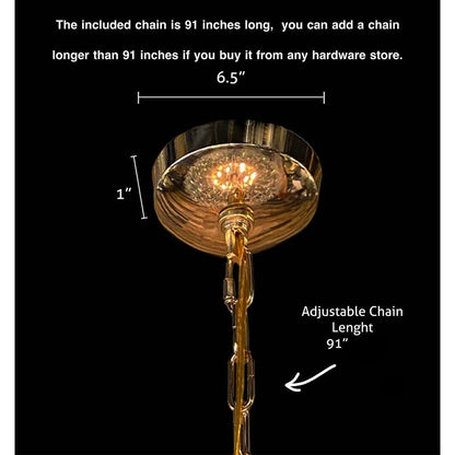 Lampadario Starburst da 47 pollici di larghezza, lampadario in cristallo