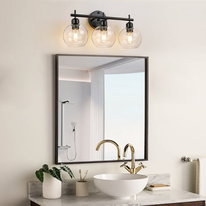 Lampada da bagno moderna dimmerabile Starsky a 4 luci con paralume in vetro a globo