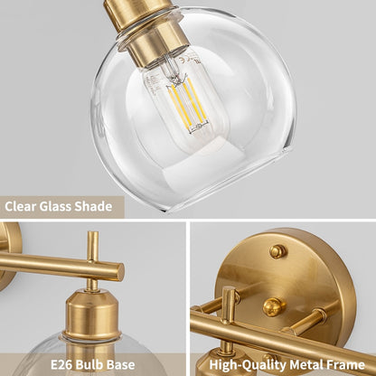 Lampada da bagno moderna dimmerabile Starsky a 4 luci con paralume in vetro a globo