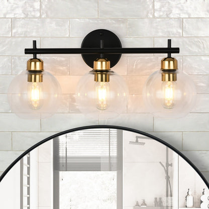 Lampada da bagno moderna dimmerabile Starsky a 4 luci con paralume in vetro a globo