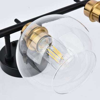 Lampada da bagno moderna dimmerabile Starsky a 4 luci con paralume in vetro a globo