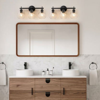 Lampada da bagno moderna dimmerabile Starsky a 4 luci con paralume in vetro a globo
