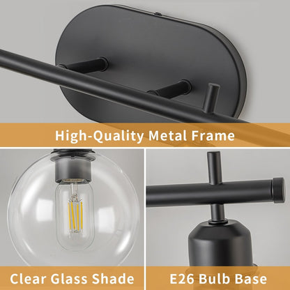 Lampada da bagno moderna dimmerabile Starsky a 4 luci con paralume in vetro a globo