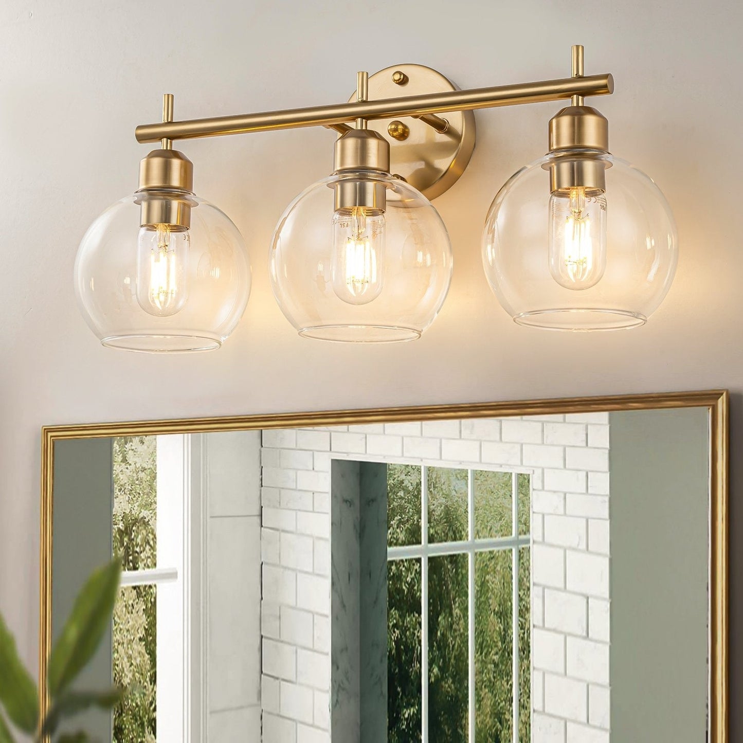 Lampada da bagno moderna dimmerabile Starsky a 4 luci con paralume in vetro a globo