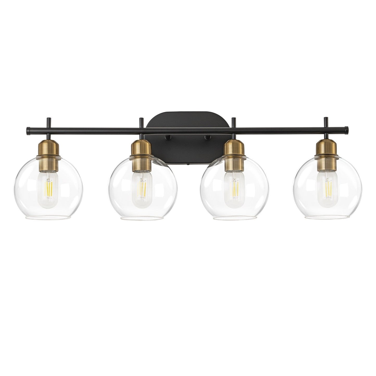 Lampada da bagno moderna dimmerabile Starsky a 4 luci con paralume in vetro a globo