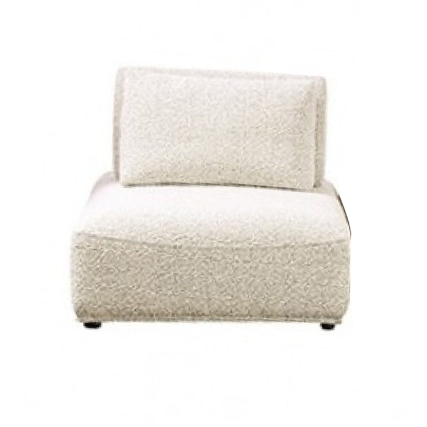 Divano modulare curvo Stavan a 3 posti, beige bouclé, profondità della seduta regolabile