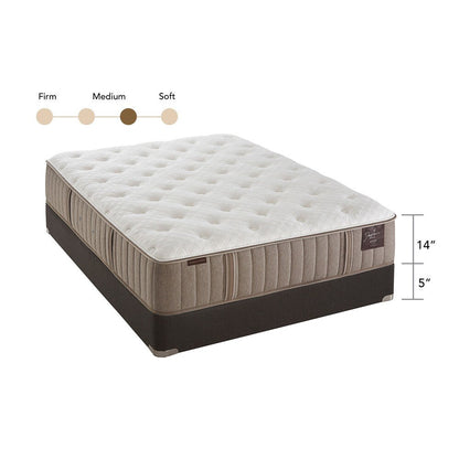 Set di materassi California King Plush Split Scarborough da 14 pollici di Stearns and Foster