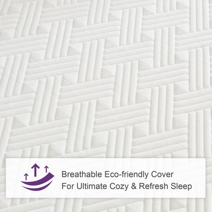 Materasso in memory foam in gel Stiku 10, taglia media, letto in scatola, a basso movimento, trasparente