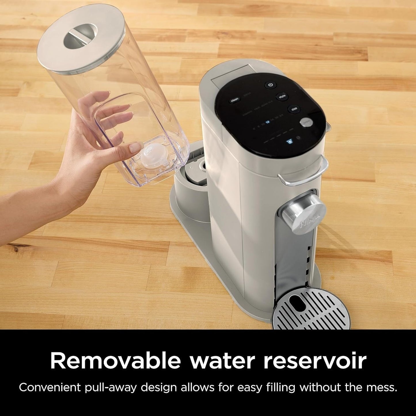 Macchina per caffè monodose Stone, compatibile con K-Cup, serbatoio da 56 once, preparazione con fondi di caffè, caffè freddo