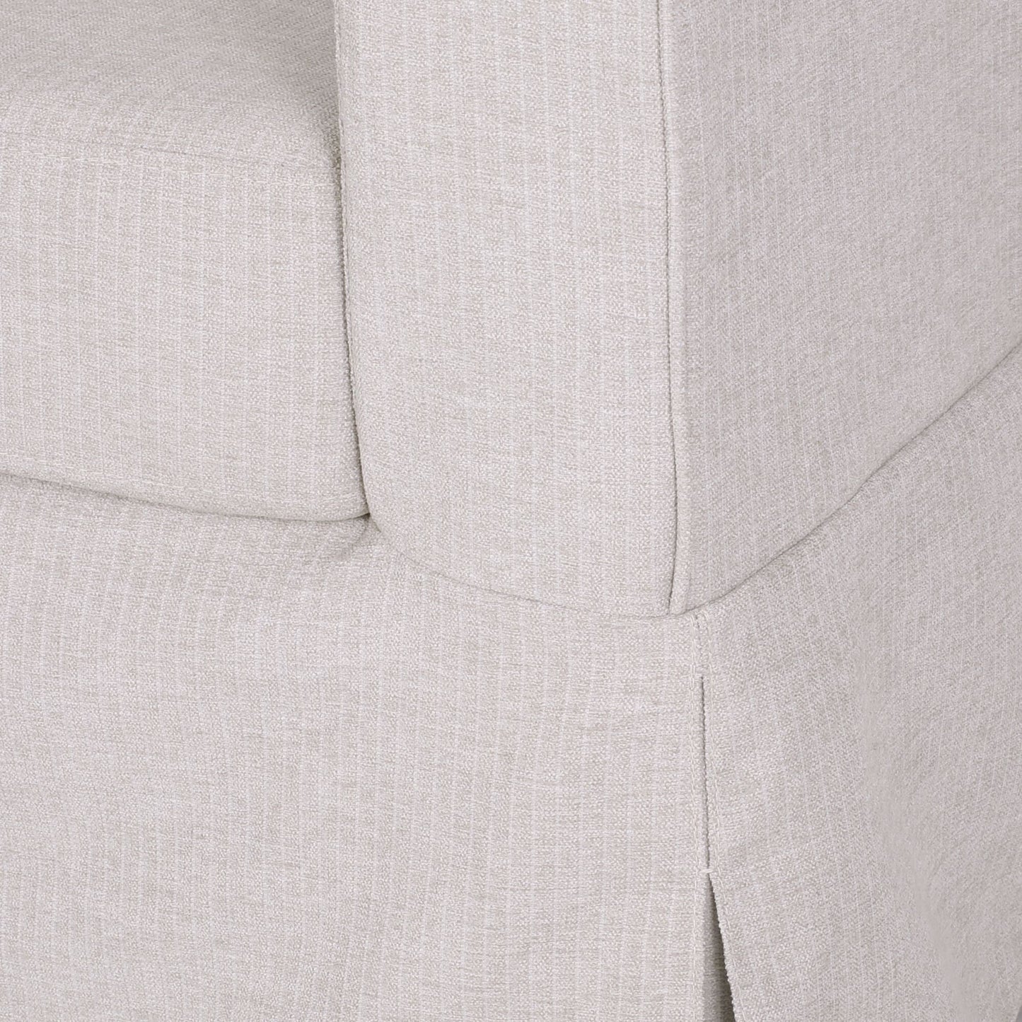 Divano a 3 posti in tessuto a righe con braccioli incassati