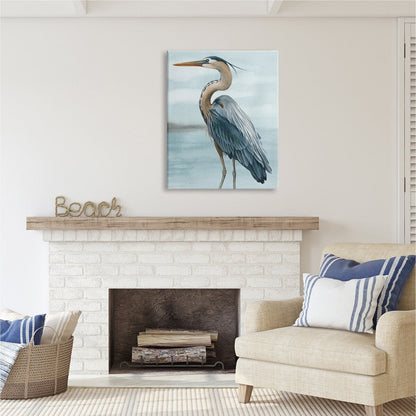 Stupell Heron Bird on Beach Canvas Wall Art Design di Grace Popp