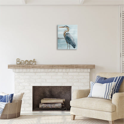 Stupell Heron Bird on Beach Canvas Wall Art Design di Grace Popp