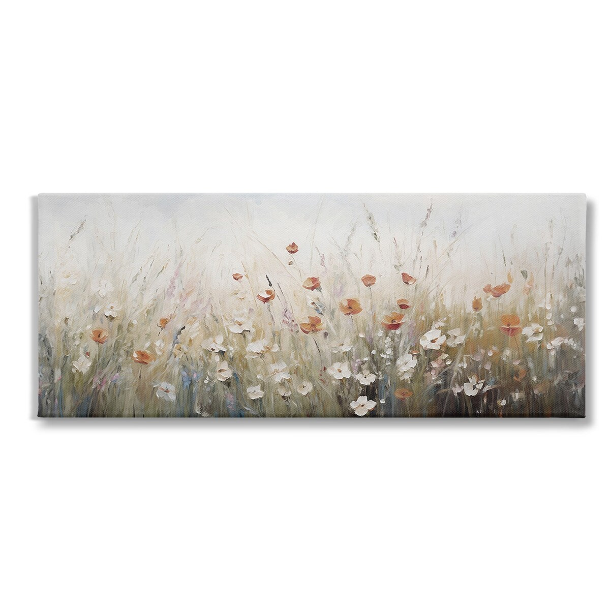 Stupell Neutral Poppy Blooms Canvas Wall Art Design di Ramona Murdock