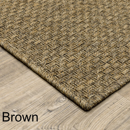 Tappeto da interno ed esterno in stile Haven Veranda Tonal Woven Basket Weave