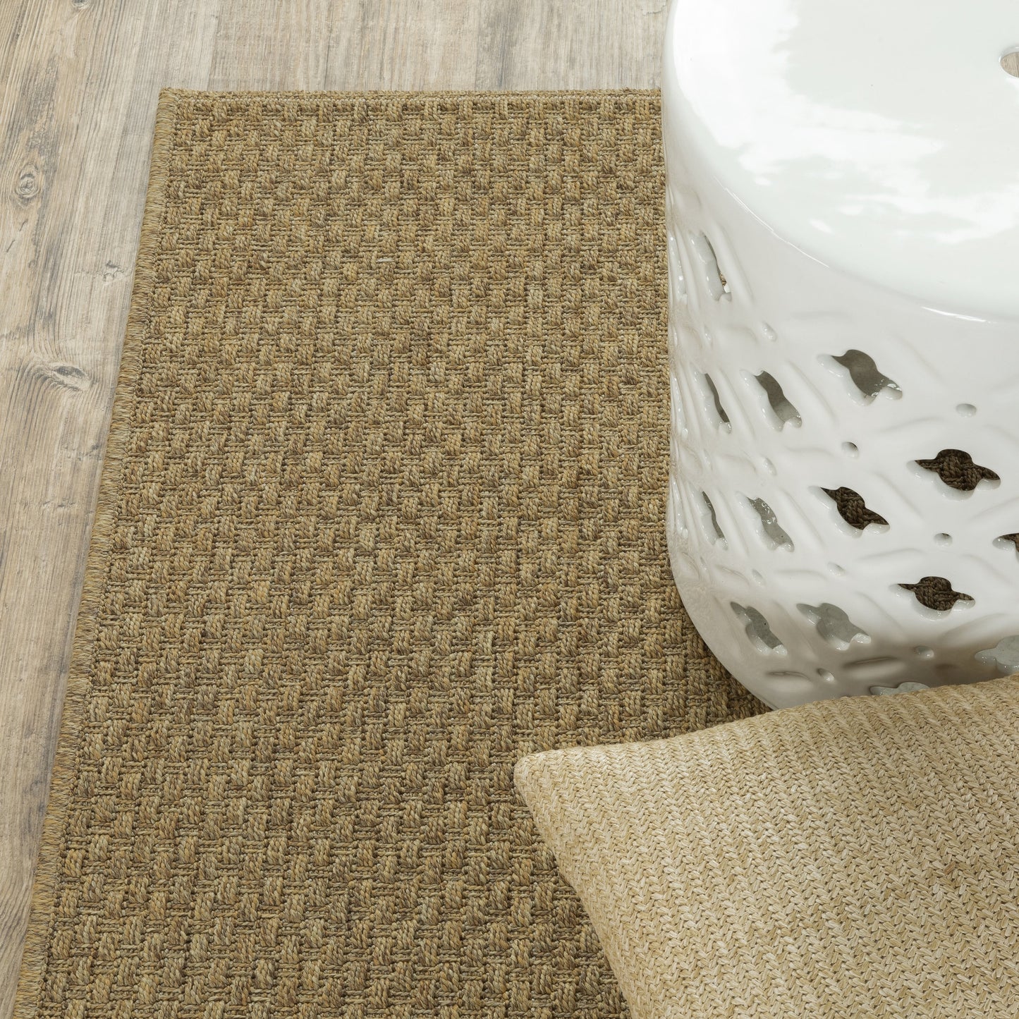 Tappeto da interno ed esterno in stile Haven Veranda Tonal Woven Basket Weave