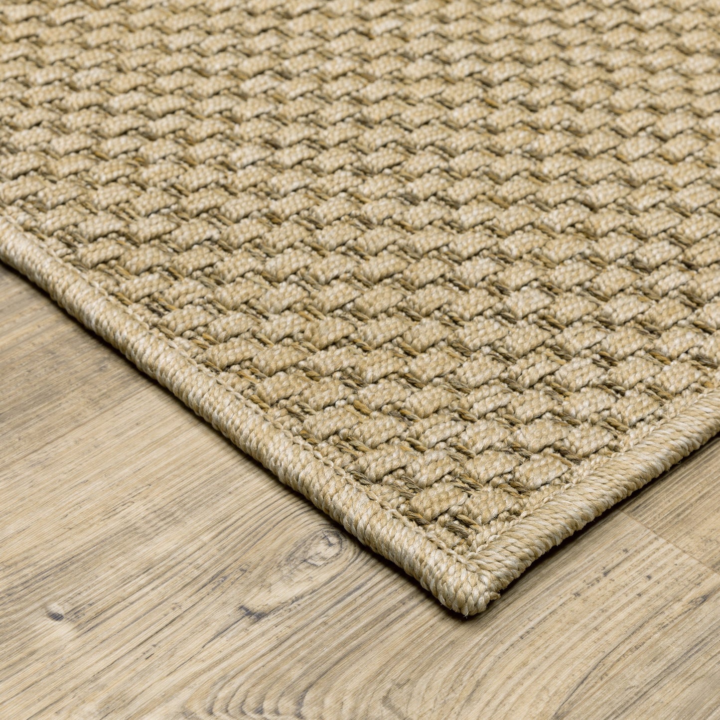 Tappeto da interno ed esterno in stile Haven Veranda Tonal Woven Basket Weave