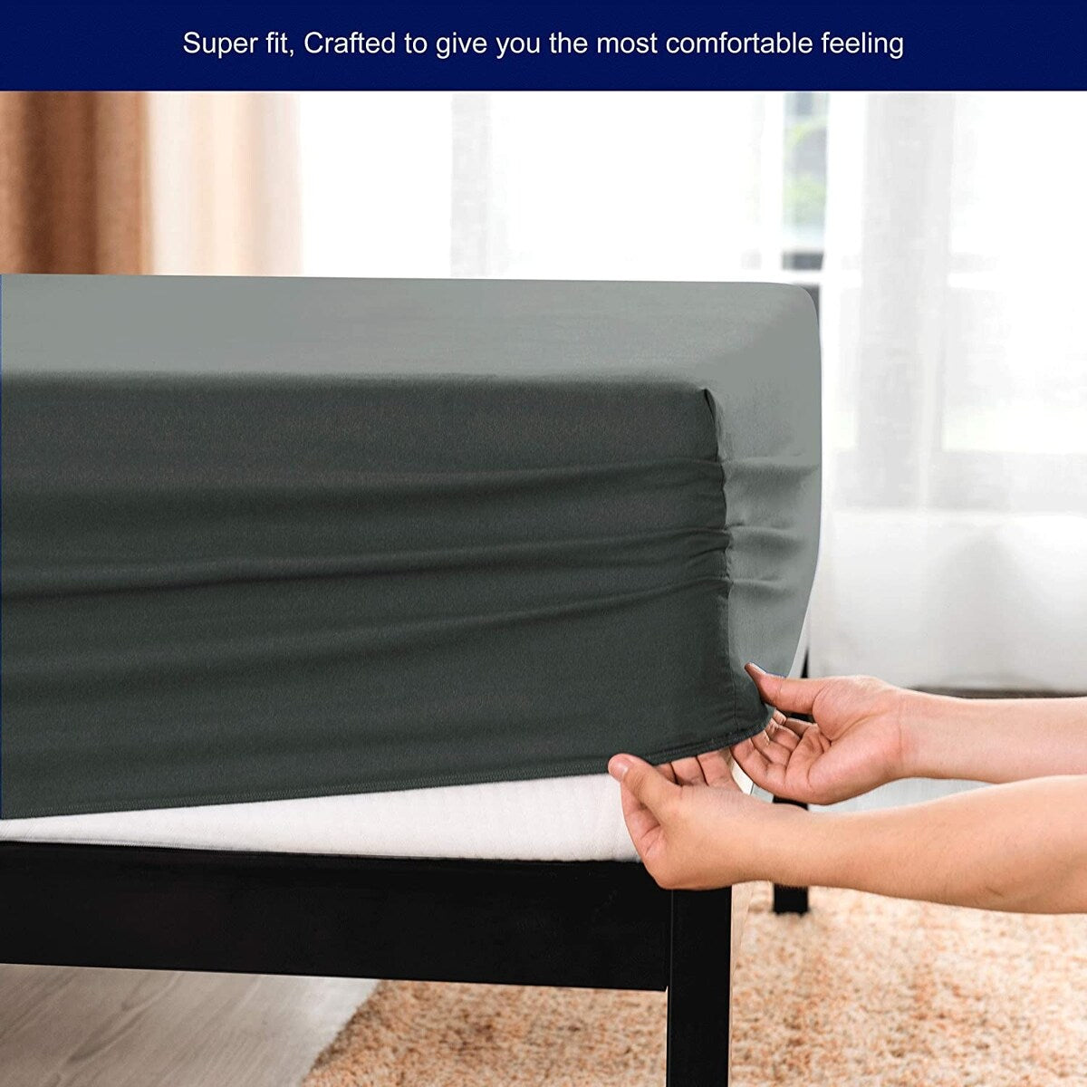 Lenzuolo con angoli con tasca profonda Subrtex Premium Microfibra da 15 pollici