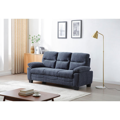 Divano dritto in poliestere con braccioli e cuscino Summerton da 78 pollici