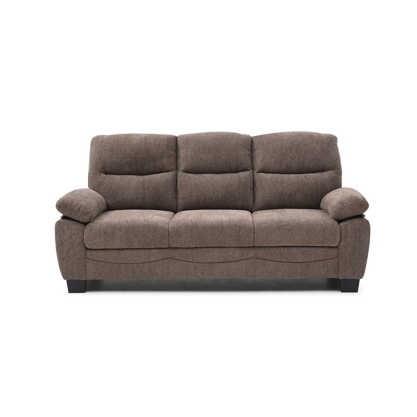 Divano dritto in poliestere con braccioli e cuscino Summerton da 78 pollici