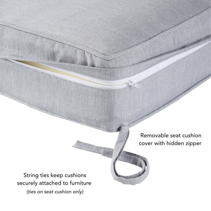 Set di cuscini da esterno Sunbrella Premium da 2 pezzi con seduta profonda