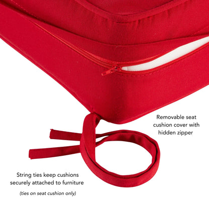 Set di cuscini da esterno Sunbrella Premium da 2 pezzi con seduta profonda