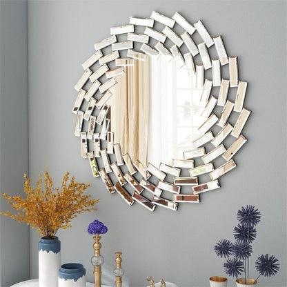 Specchio da parete a forma di raggio di sole, specchio decorativo rotondo