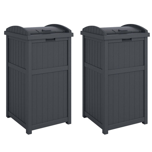 Suncast 30 Gallon Hideaway Trash, bidoni per rifiuti per esterni e cyberspazio