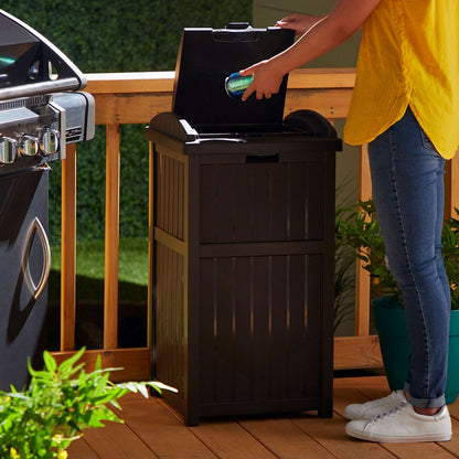 Suncast 30 Gallon Hideaway Trash, bidoni per rifiuti per esterni e cyberspazio