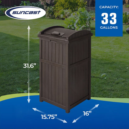 Suncast 30 Gallon Hideaway Trash, bidoni per rifiuti per esterni e cyberspazio